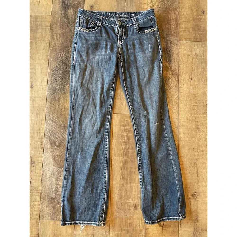 Levi's 559 Relaxed Straight Jeans Mens 34x30 Distressed Frayed Hem Y2K Grunge